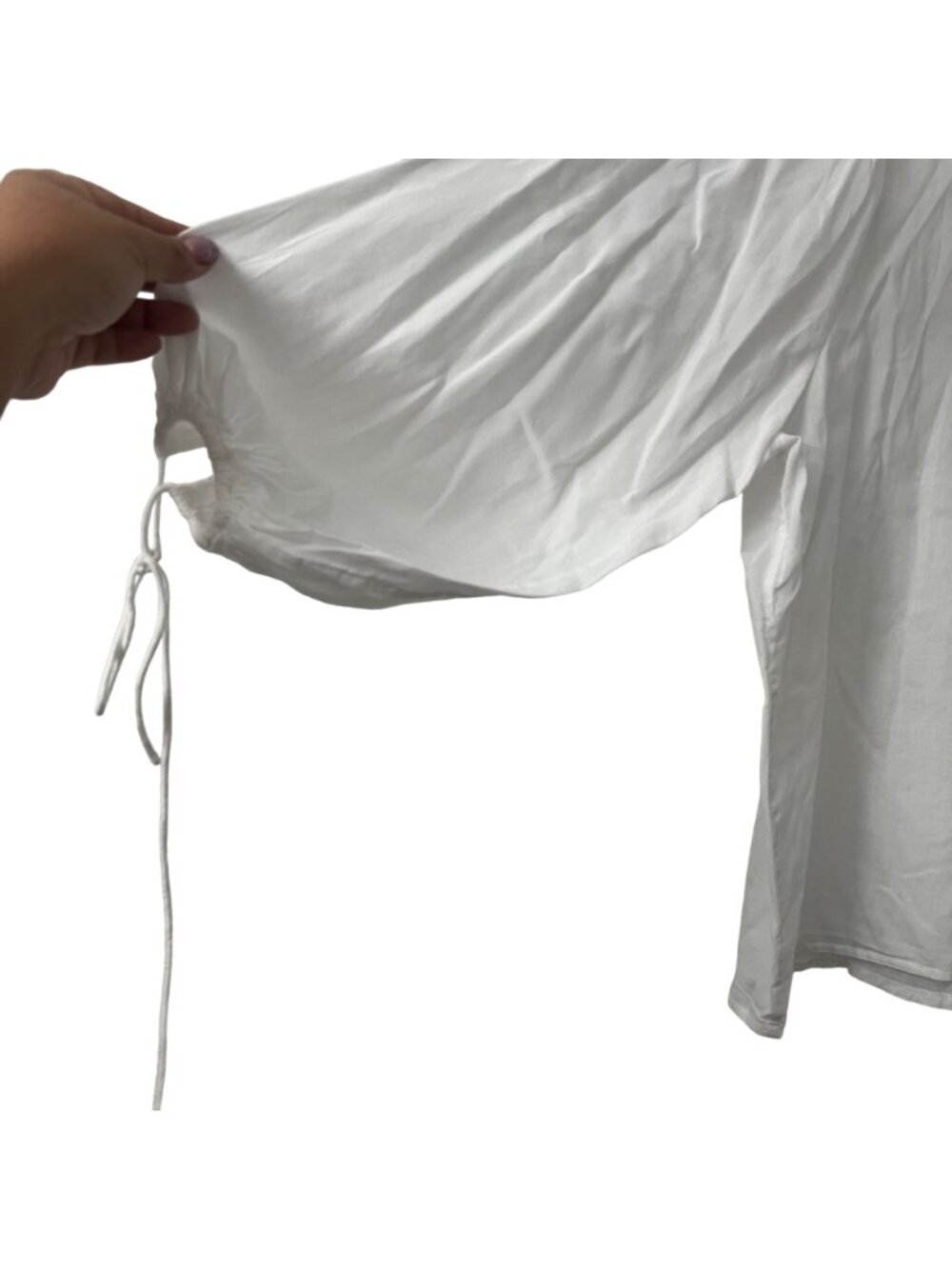 Nili Lotan White Billowy Pintucked Peasant Cottagecore Blouse Womens Size Medium - Picture 3 of 7